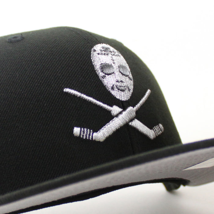 Los Angeles Kings Skull Mask Kings Patch New Era 59Fifty Fitted Hat (Black Gray Under brim)
