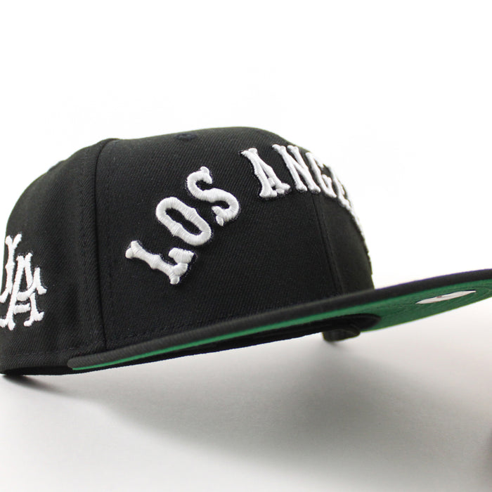 Los Angeles New Era 59Fifty Hat (Black Green UNDER BRIM)