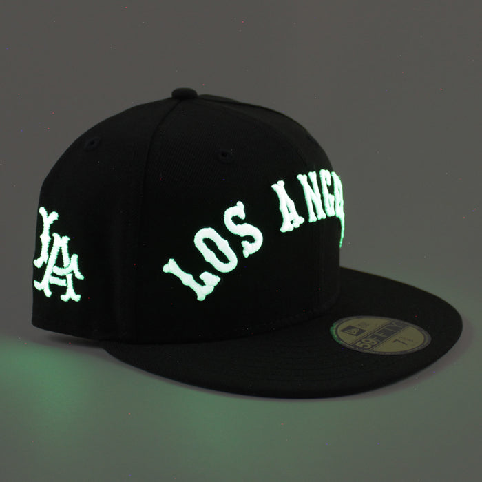 Los Angeles New Era 59Fifty Hat (Black Green UNDER BRIM)