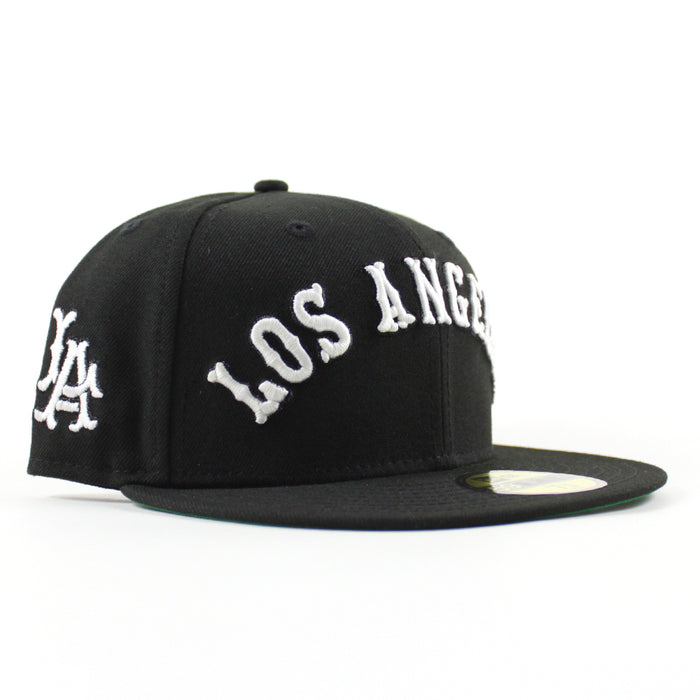 Los Angeles New Era 59Fifty Hat (Black Green UNDER BRIM)