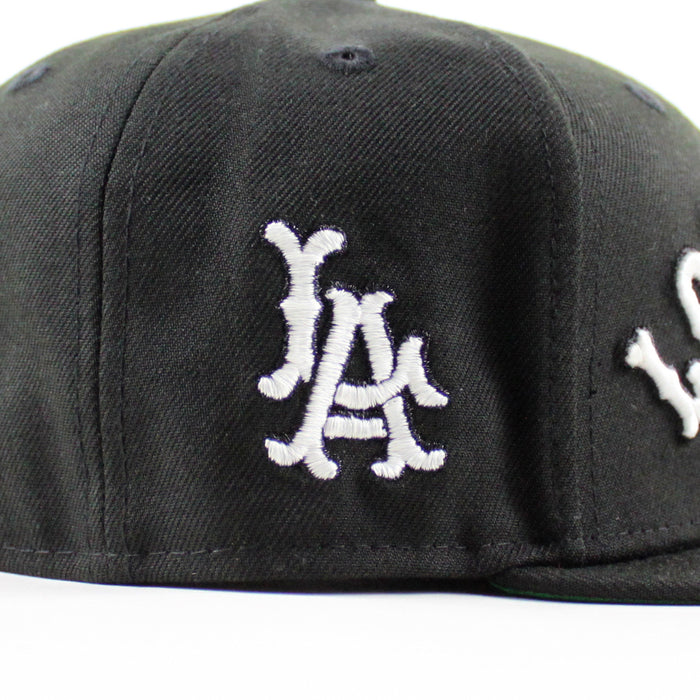 Los Angeles New Era 59Fifty Hat (Black Green UNDER BRIM)