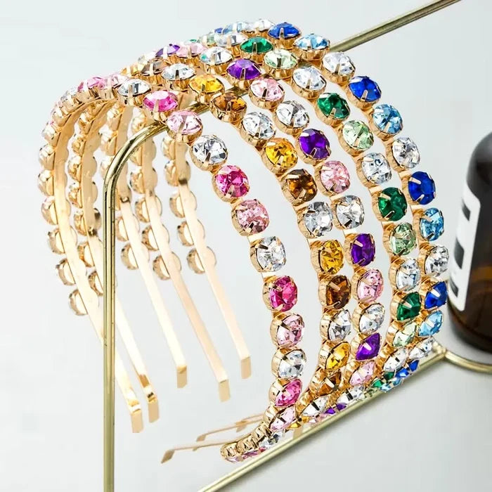Wedding Hair Accessories - Colorful Crystal Bridal Headband