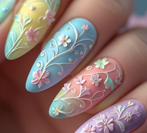 Macaron colorful flowers