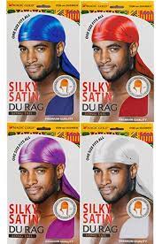 Magic Gold Silky Satin Durag with Long Tail