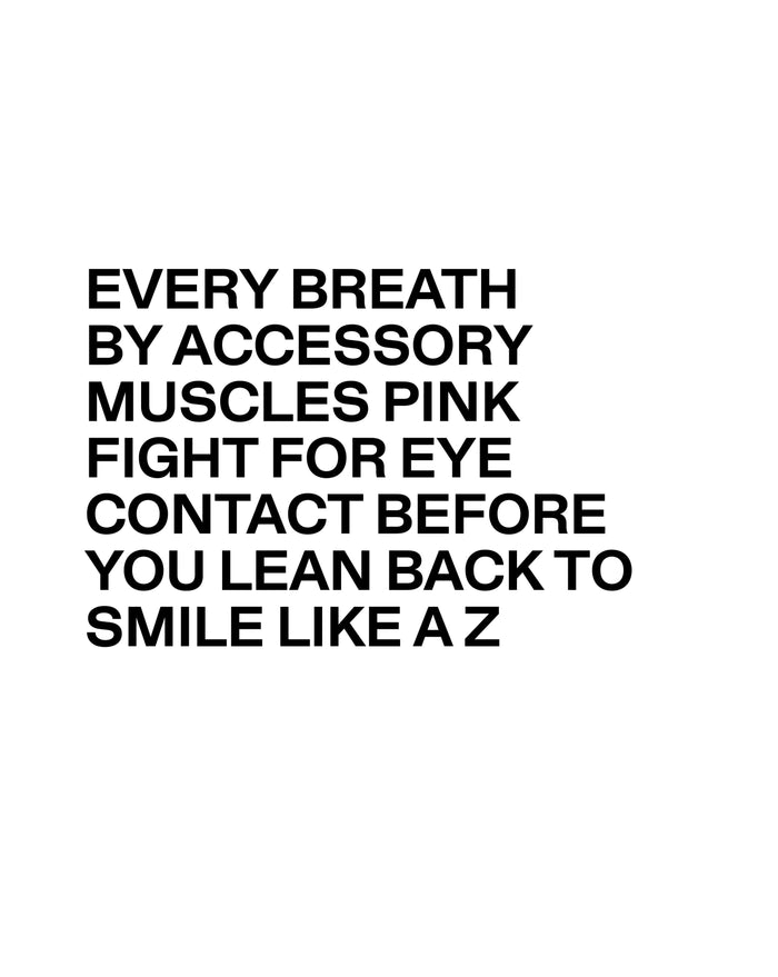 Text description with letter in black in white background