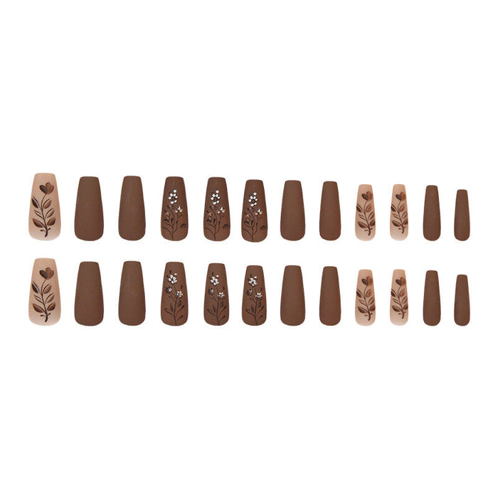 Maillard Matte Texture Floral and Leaf