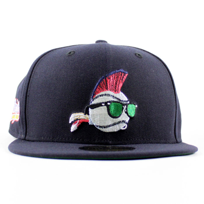 MAJOR LEAGUE Wild Thing New Era 59Fifty Fitted Hat (Navy Green Under Brim)