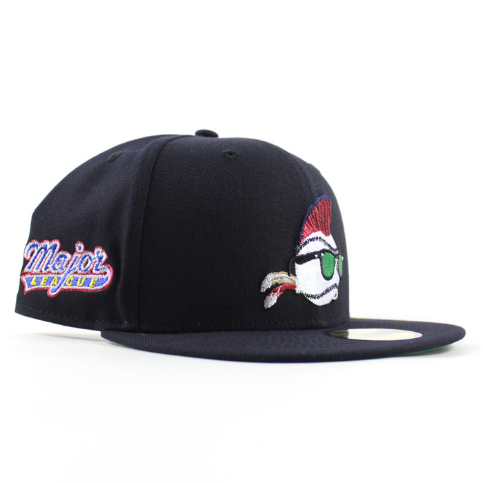 MAJOR LEAGUE Wild Thing New Era 59Fifty Fitted Hat (Navy Green Under Brim)