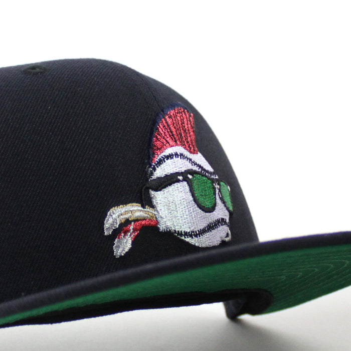 MAJOR LEAGUE Wild Thing New Era 59Fifty Fitted Hat (Navy Green Under Brim)