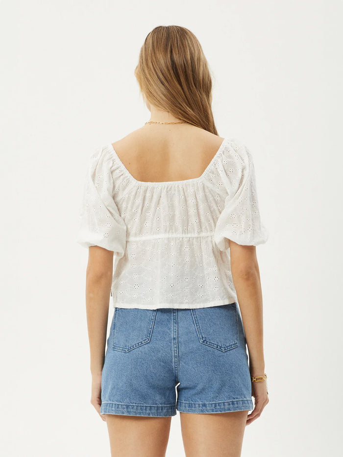Marlow - Recycled Tie Front Top | White-Image 3