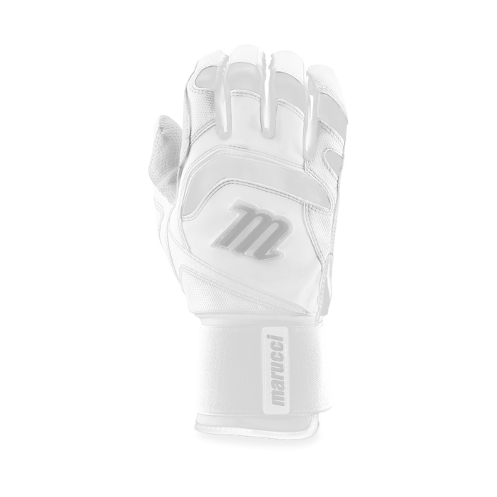Marucci Men's Signature Full Wrap Batting Gloves Equipment MARUCCI White Small
