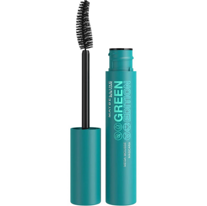 Máscara De Pestañas Mega Mousse Green Edition #003 Negro Pardusco Maybelline