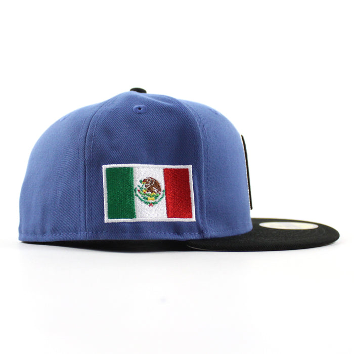 Mexico World Baseball Classic (WBC) New Era 59Fifty Fitted Hat (Indigo Blue Black Gray Under Brim)