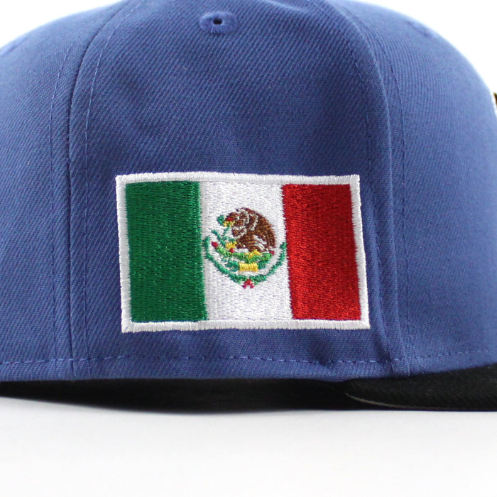 Mexico World Baseball Classic (WBC) New Era 59Fifty Fitted Hat (Indigo Blue Black Gray Under Brim)