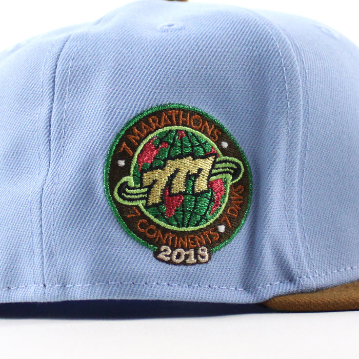 Miami Marlins 777 Patch New Era 59Fifty Fitted Hat (Birdseye Blue Peanut Green Under brim)