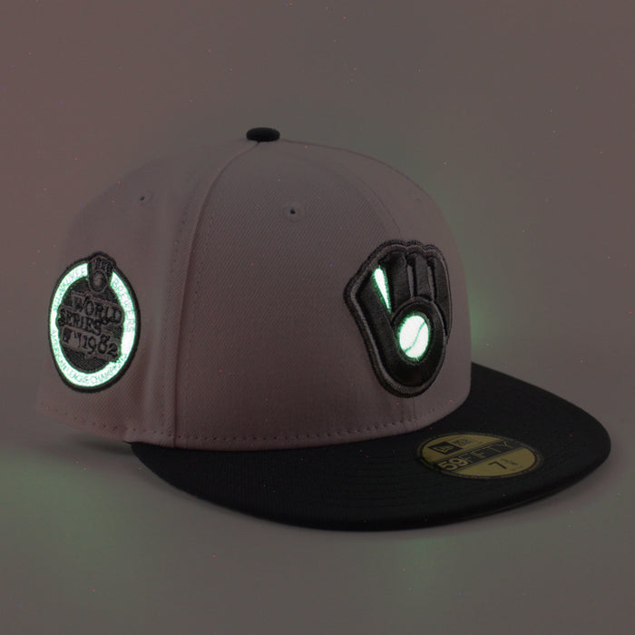 Milwaukee Brewers 1982 World Series New Era 59Fifty Fitted Hat (Optic White Graphite Gray Under Brim)
