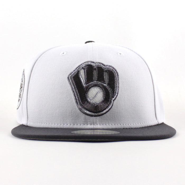 Milwaukee Brewers 1982 World Series New Era 59Fifty Fitted Hat (Optic White Graphite Gray Under Brim)