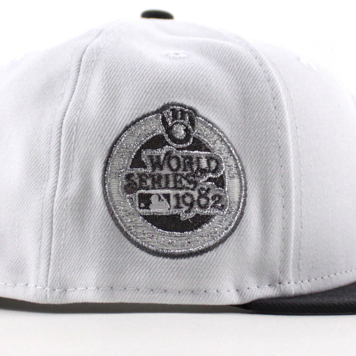Milwaukee Brewers 1982 World Series New Era 59Fifty Fitted Hat (Optic White Graphite Gray Under Brim)