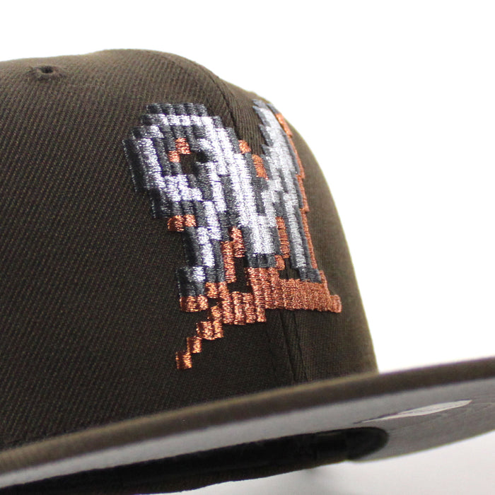 Milwaukee Brewers State Patch New Era 59Fifty Fitted Hat (Walnut Brown Gray Under Brim)