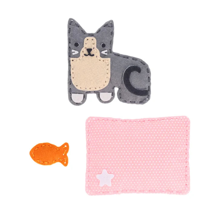 Petit Collage - Mini Craft Kit - Pocket Pet Kitten - Content