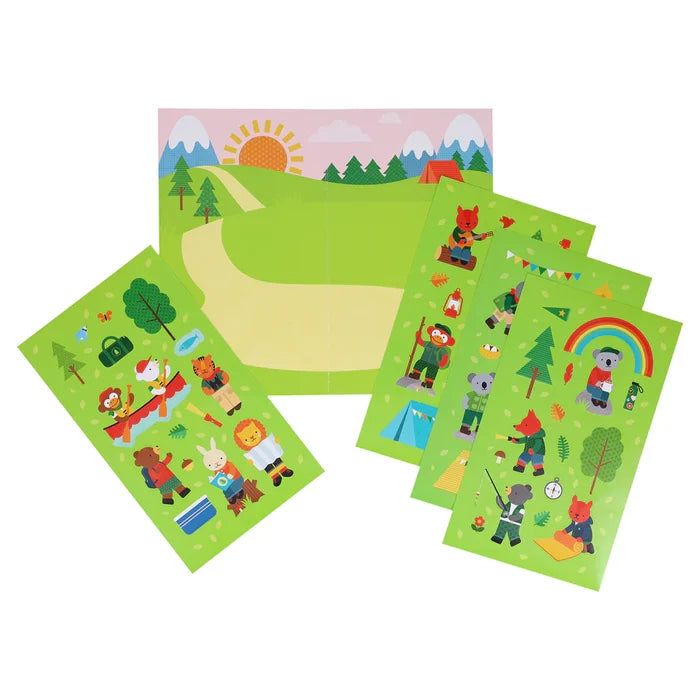 Petit Collage - Mini Sticker Set - Little Campers - Content