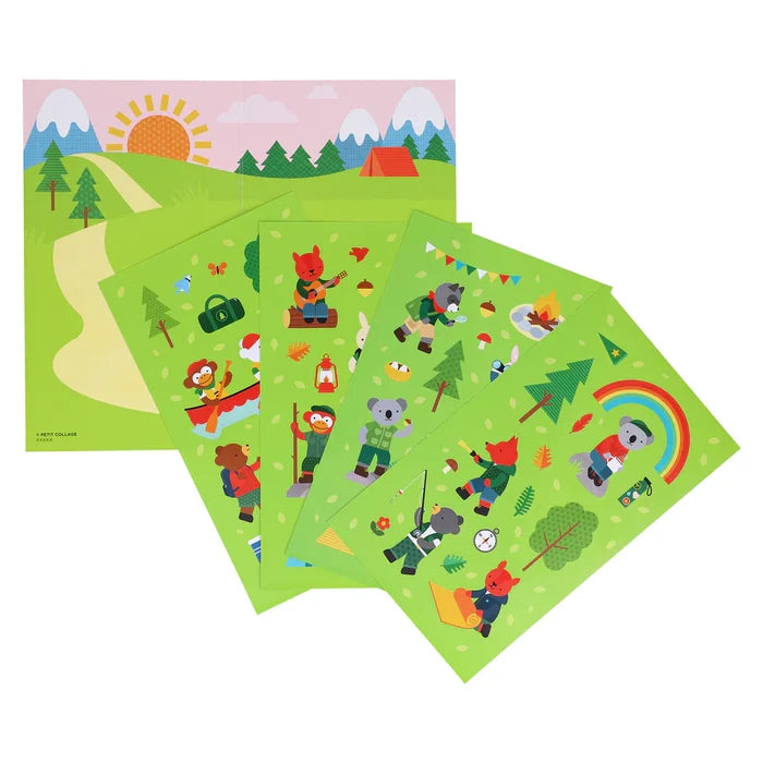 Petit Collage - Mini Sticker Set - Little Campers - Content 2