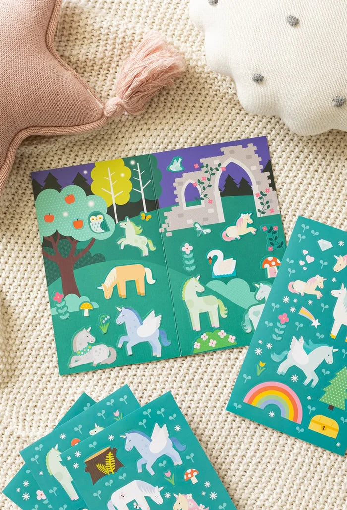 Petit Collage - Mini Sticker Set - Unicorn Forest - Lifestyle Cut