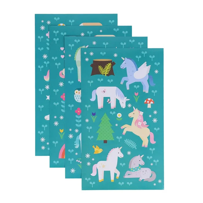 Petit Collage - Mini Sticker Set - Unicorn Forest - Content