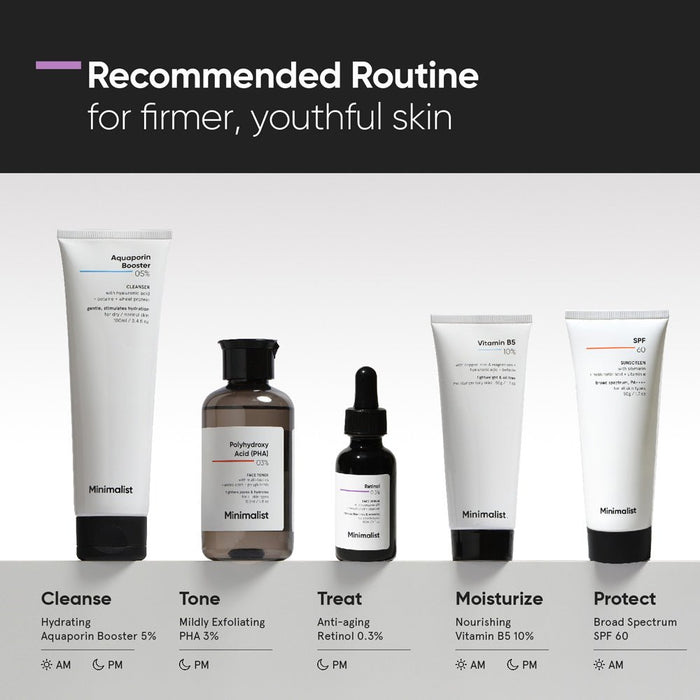 Minimalist Retinol 0.3% Anti Aging Face Serum 30ml - Beauty Tribe