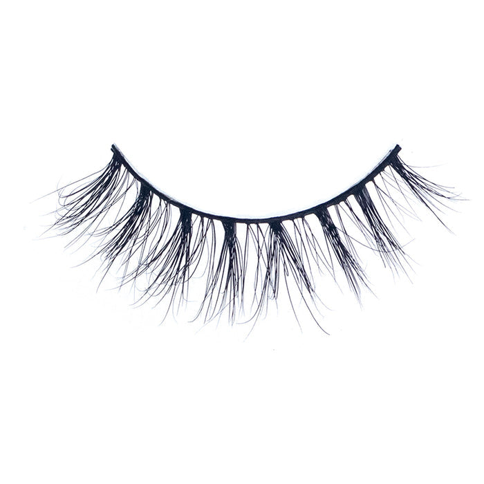 EBIN 3D mink cat eye lashes wispy black flared false eyelash strip for dramatic outer lift