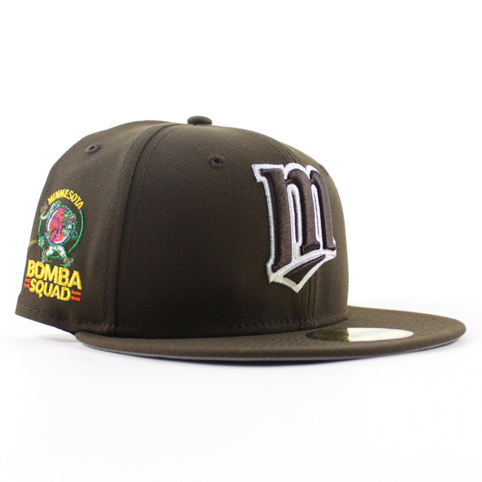 Minnesota Twins Bomba Squad New Era 59Fifty Fitted Hat (Walnut Gray Under Brim)