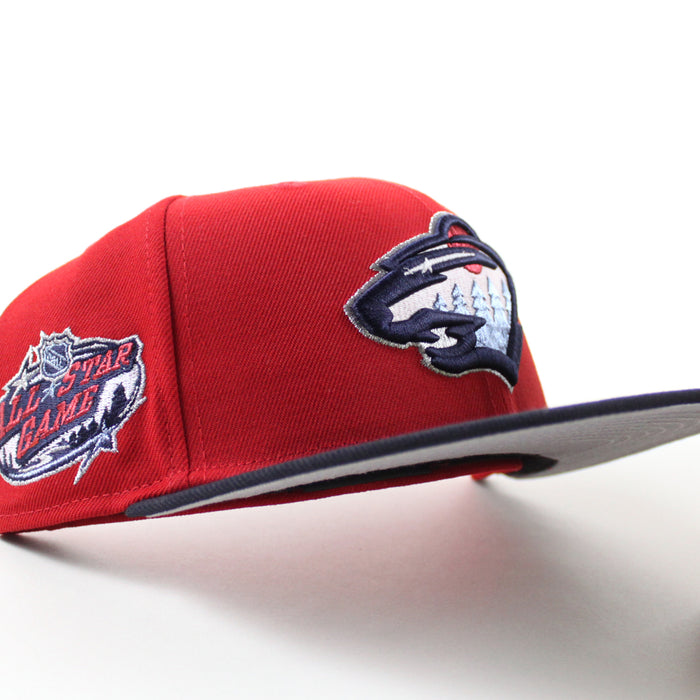Minnesota Wild All Star Game New Era 59Fifty Fitted Hat (Scarlet Red Navy Gray Under brim)