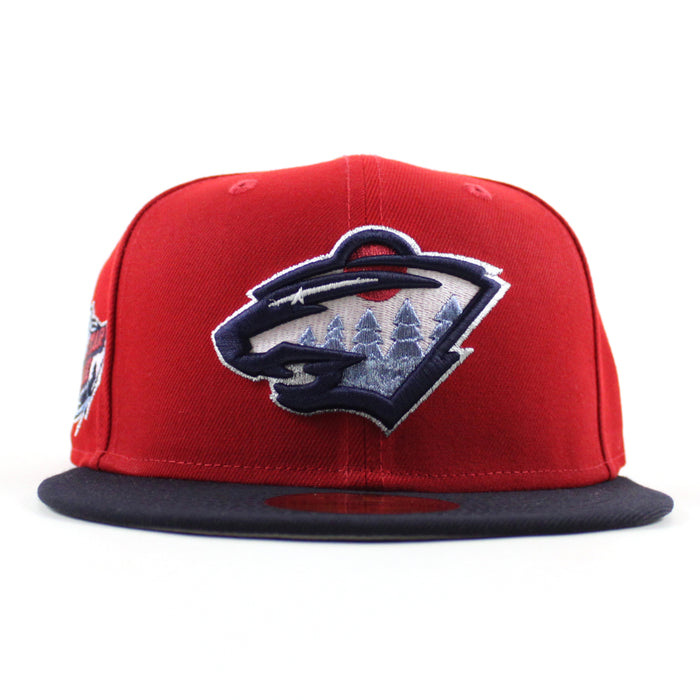 Minnesota Wild All Star Game New Era 59Fifty Fitted Hat (Scarlet Red Navy Gray Under brim)