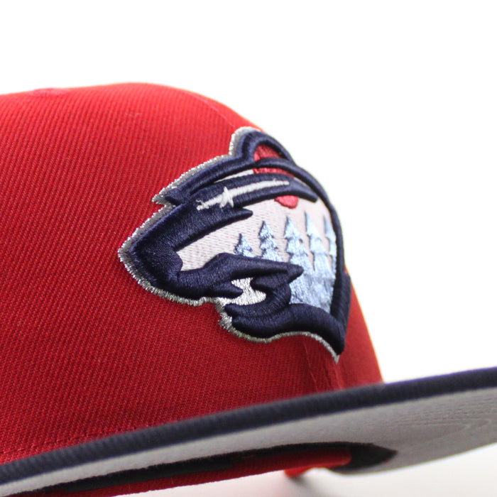 Minnesota Wild All Star Game New Era 59Fifty Fitted Hat (Scarlet Red Navy Gray Under brim)