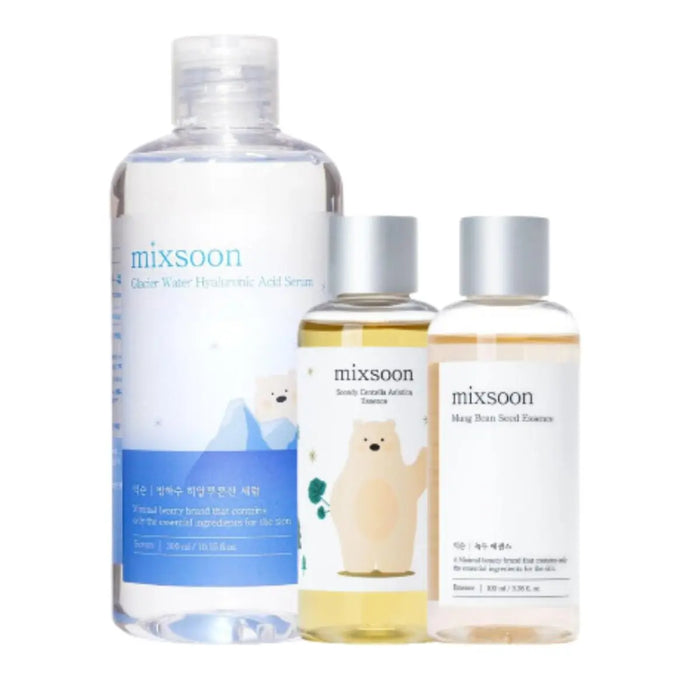 MIXSOON Water Hyaluronic acid, Centella Asiastica & Bean Essence Set - DOKAN