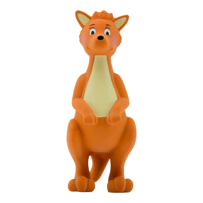 Mizzie The Kangaroo Teething Toy, an award-winning, natural teething toy specifically designed to support babies. Made from 100% natural rubber and water-based, non-toxic dyes.