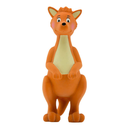 Mizzie The Kangaroo Teething Toy, an award-winning, natural teething toy specifically designed to support babies. Made from 100% natural rubber and water-based, non-toxic dyes.