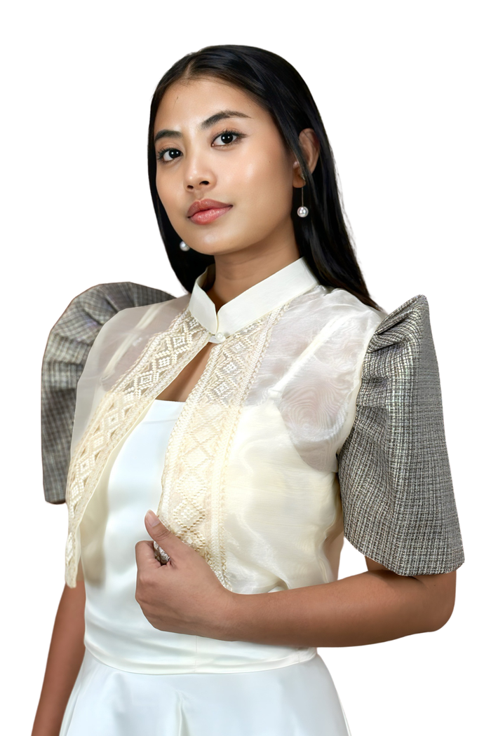 Modern Ethnic Organza Filipiniana Bolero