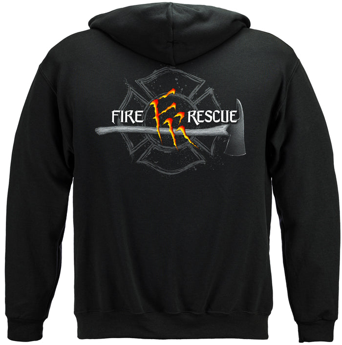 Monster Claws Fire Rescue firefighter hoodie sweatshirt fire department IAFF fire rescue first responder