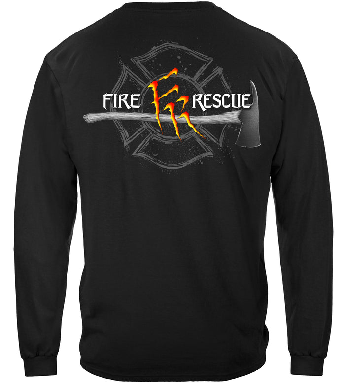 Firefighter long sleeve shirt fire department IAFF fire rescue first responder apparel