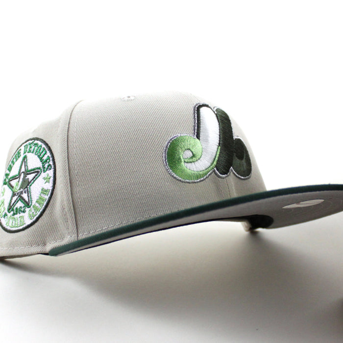 Montreal Expos 1982 All Star Game New Era Fitted 59Fifty Hat (Stone Dark Green Gray Underbrim)