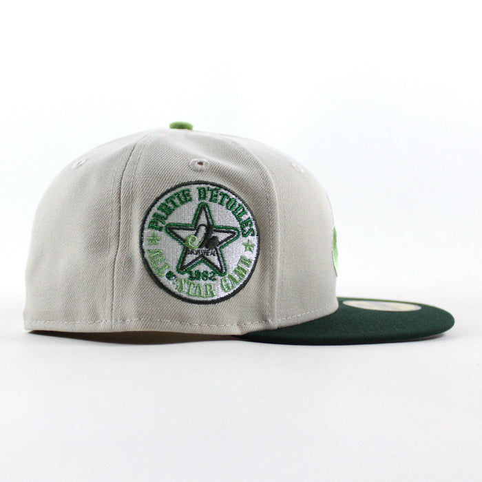 Montreal Expos 1982 All Star Game New Era Fitted 59Fifty Hat (Stone Dark Green Gray Underbrim)