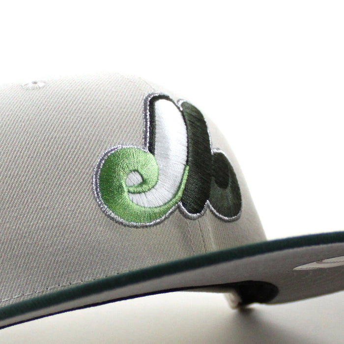 Montreal Expos 1982 All Star Game New Era Fitted 59Fifty Hat (Stone Dark Green Gray Underbrim)