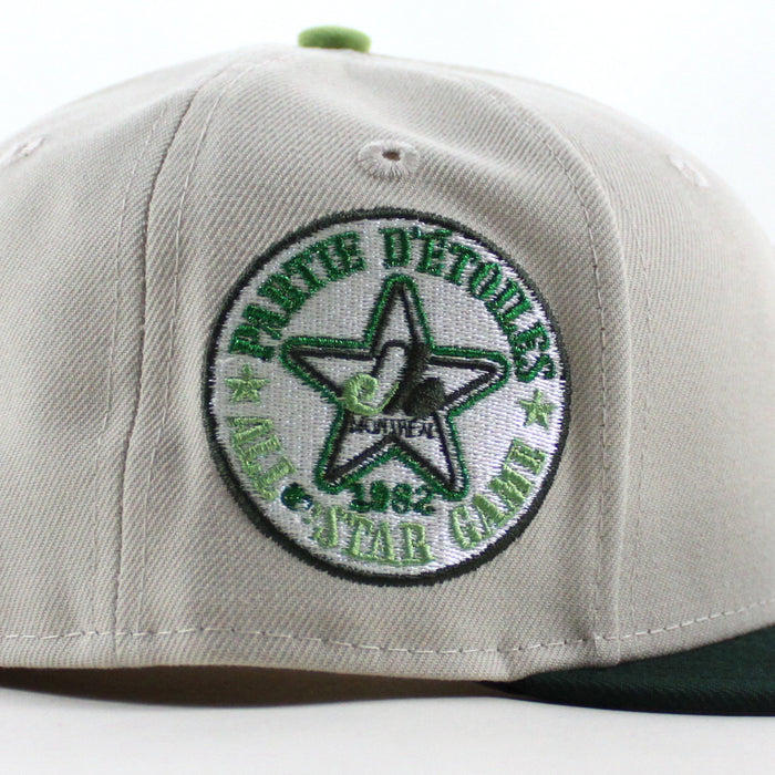 Montreal Expos 1982 All Star Game New Era Fitted 59Fifty Hat (Stone Dark Green Gray Underbrim)