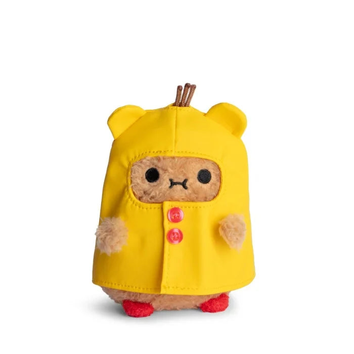 Mouse Boots - Yellow Raincoat Ricespud Mini Sitting Plush Toy - Front Cut