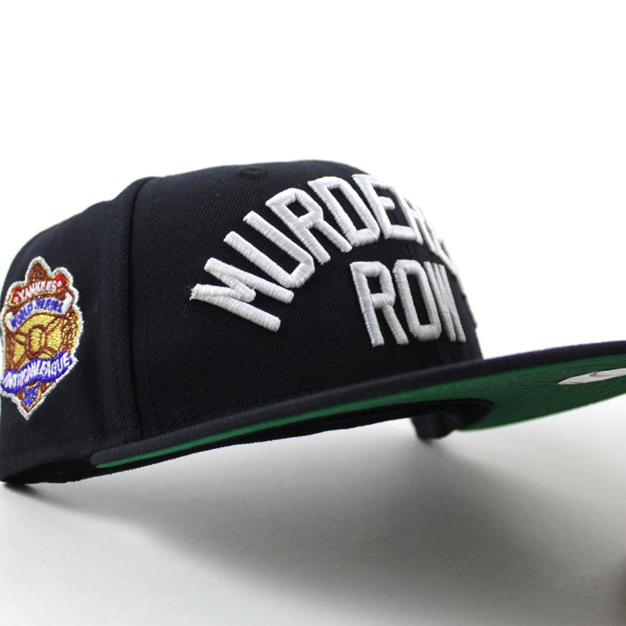 MURDERERS ROW New York Yankees 1927 World Series Game New Era 59Fifty Fitted Hat (Navy Green Under Brim)