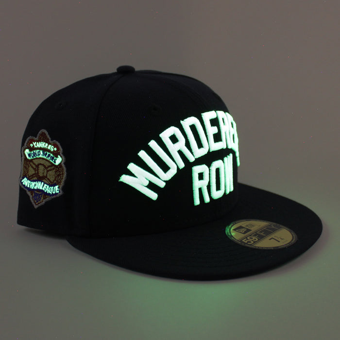 MURDERERS ROW New York Yankees 1927 World Series Game New Era 59Fifty Fitted Hat (Navy Green Under Brim)