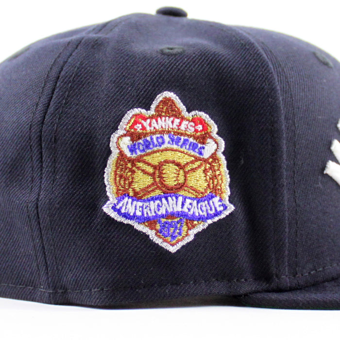 MURDERERS ROW New York Yankees 1927 World Series Game New Era 59Fifty Fitted Hat (Navy Green Under Brim)