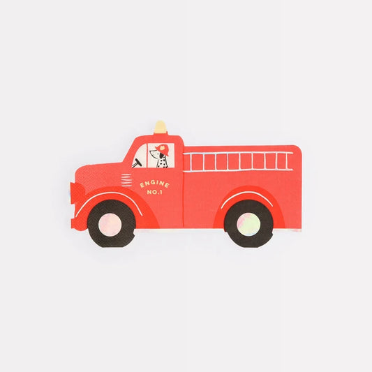 Meri Meri - Napkins - Fire Truck