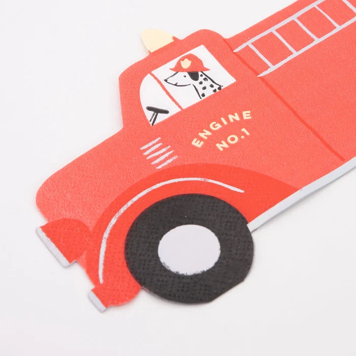 Meri Meri - Napkins - Fire Truck - Details